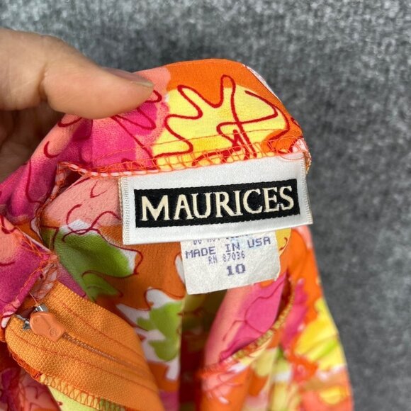 NEW Maurices Flower Print Multicolor Women's Skirt Size 10 USA MADE - Picture 7 of 8